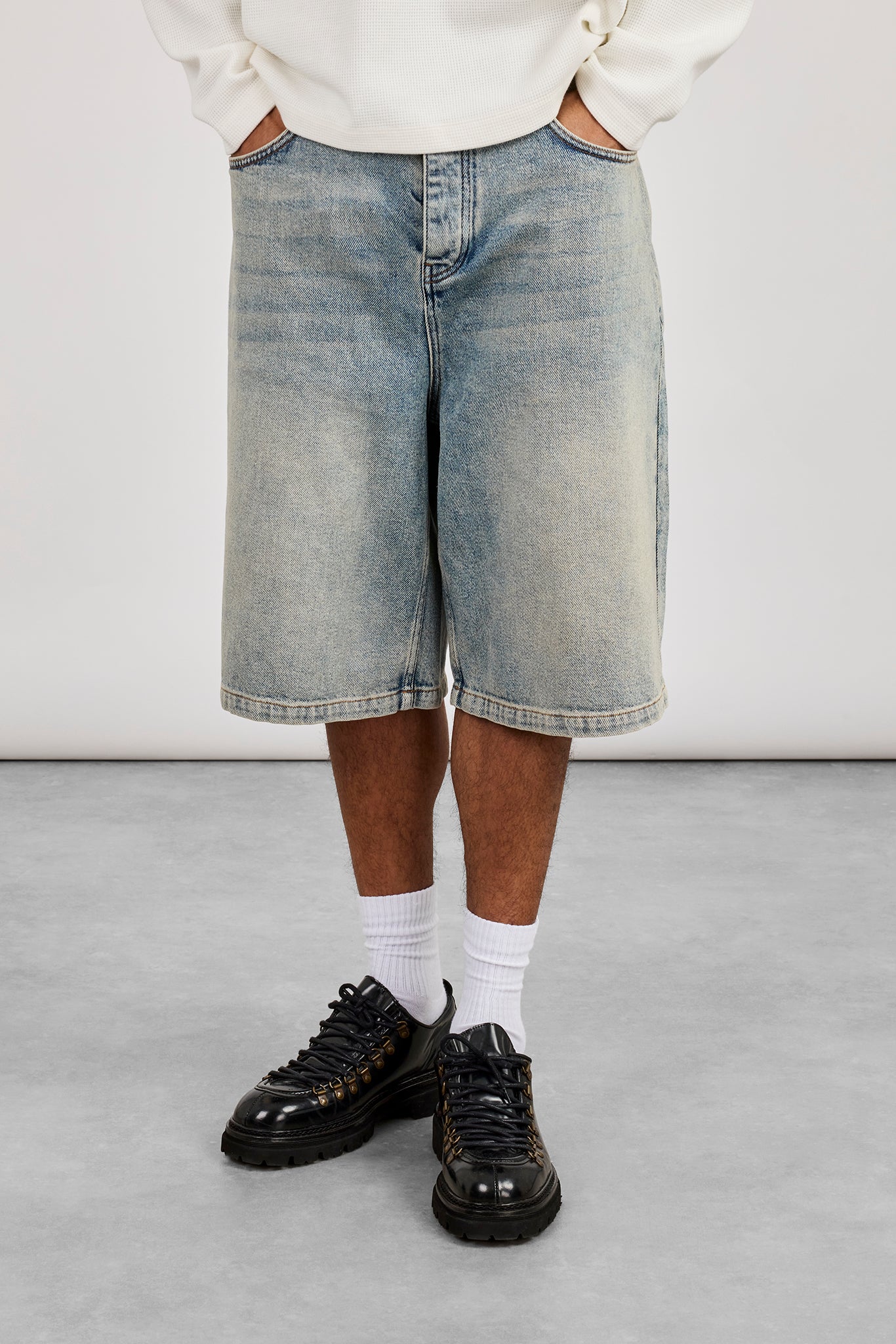 Denim Baggy Jort - Antique Wash